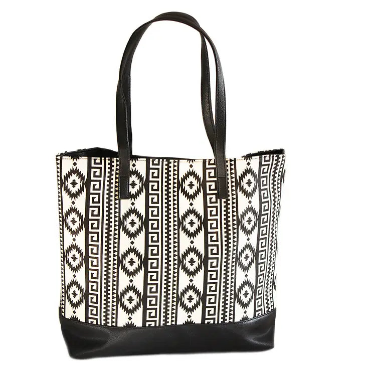 Black and White Emily Tote Bag