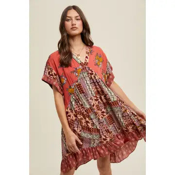 Boho Brick Dress