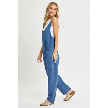 One-And-Done Denim Jumpsuit