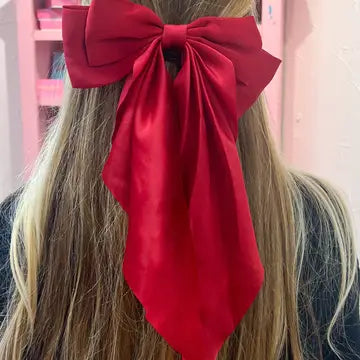 Large Burgandy Satin Bow