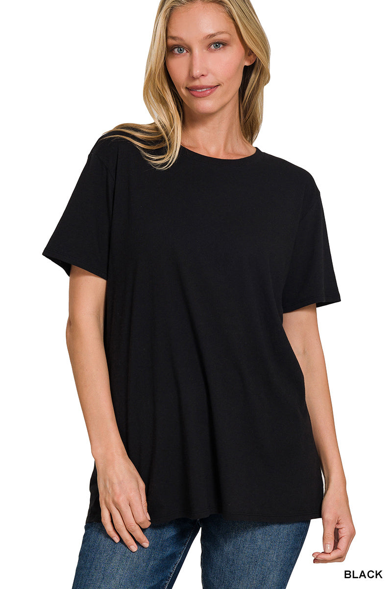 BOYFRIEND ROUND NECK TEE (black)