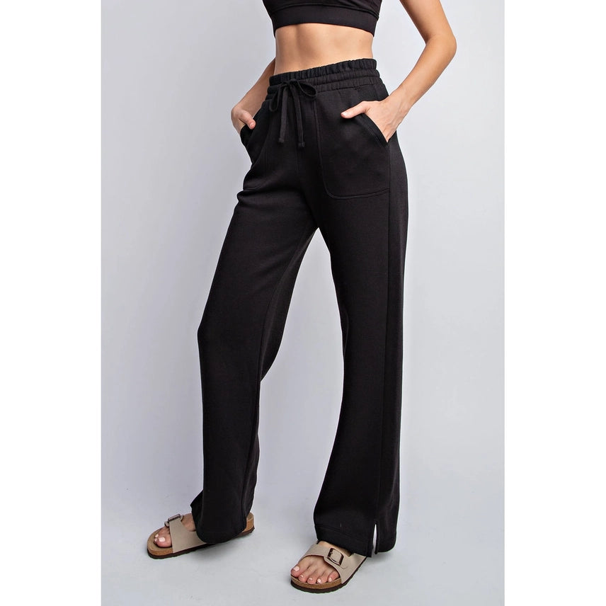 FRENCH TERRY STRAIGHT LEG PANTS