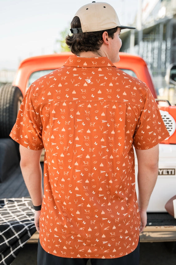 BURLEBO - Performance Button Up - Gameday in Austin