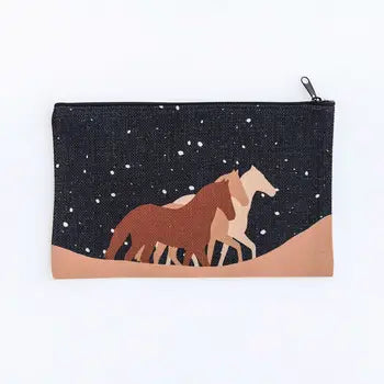 Snowy Horse Landscape Pouch